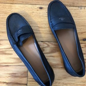 COACH black leather Loafers